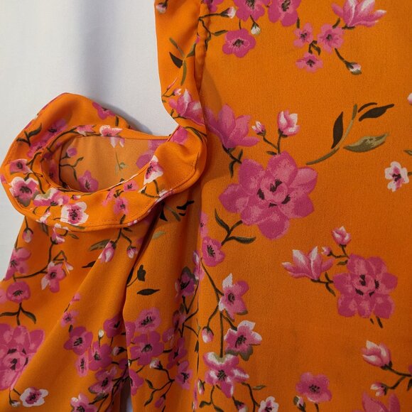 Ashley Steward Women's Florals Printed Peak Shoulder Blouse size 14/16 - Picture 6 of 11